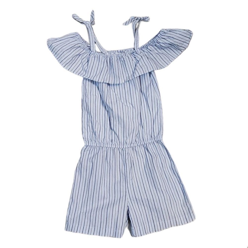 5x$25 Trousseau Petite  lght blue stripe romper size 4